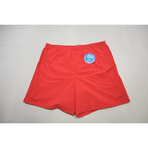 Columbia PFG Swim Trunks Red Omni-Shade Fishing Shorts 8" INS Mens 2XL NWT